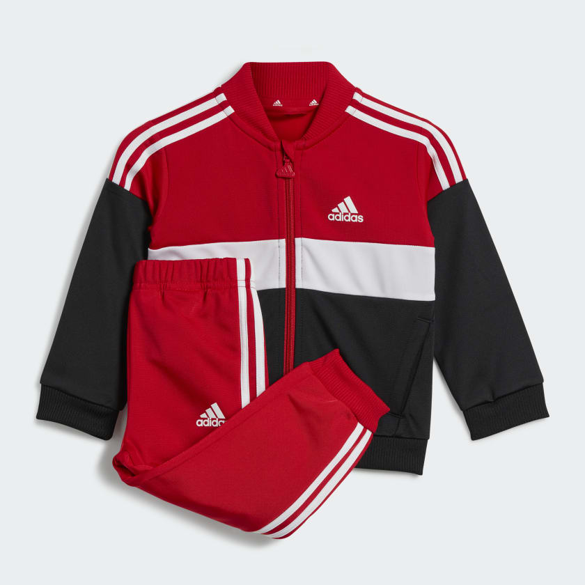adidas - Shiny Trainingsanzug Kids Rot Switzerland Colorblock Tiberio adidas | 3-Streifen