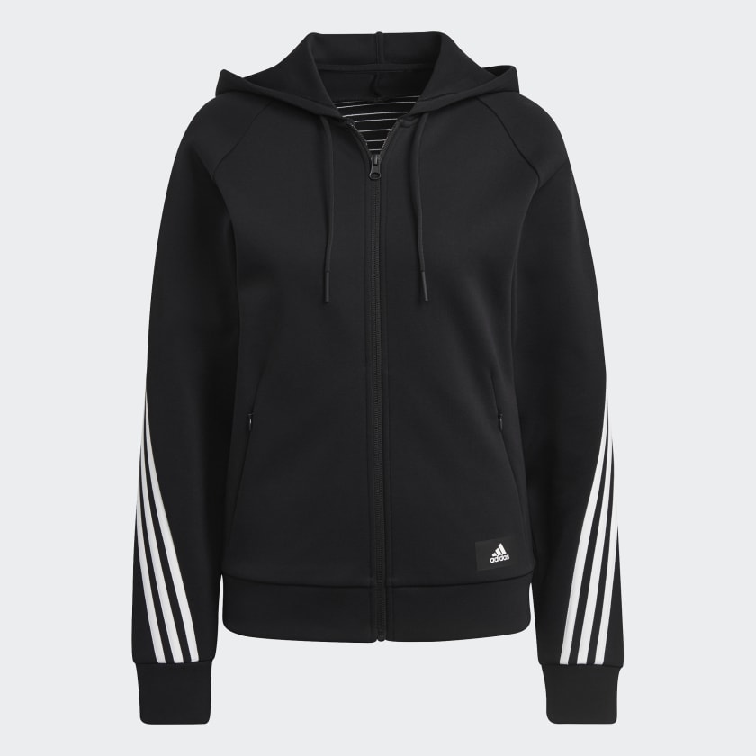 adidas Sportswear Future Icons 3 Stripes Hooded Track Top Black adidas Thailand