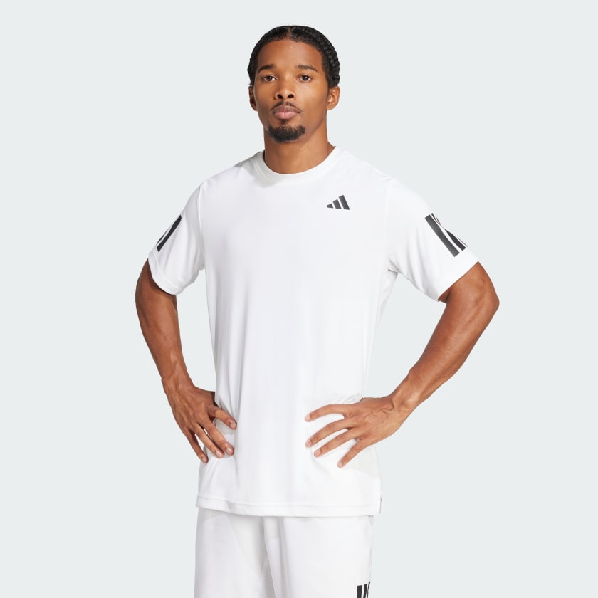 adidas Club Tennis Climacool 3 Stripes T Shirt White adidas Ireland