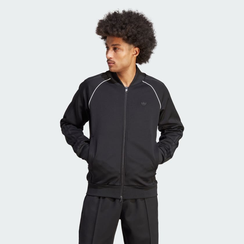 adidas Blue Version SST Track Jacket - Black | Free Shipping with 