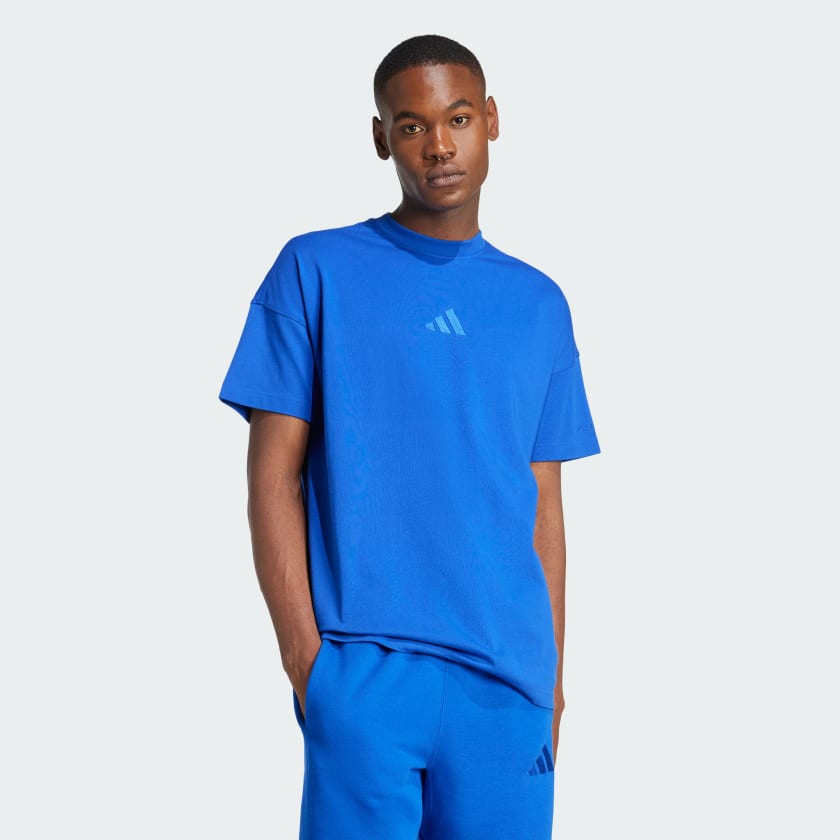 adidas ALL SZN Tee - Blue | Free Shipping with adiClub