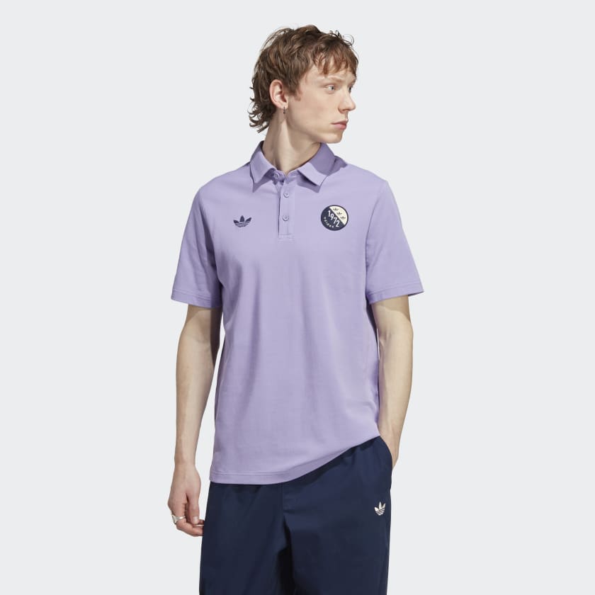 adidas Originals Bloke Pop football t-shirt in lilac