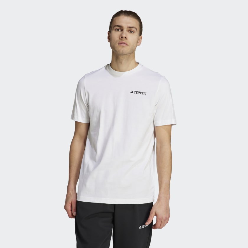 adidas Terrex Graphic MTN 2.0 T-Shirt - White | adidas UK