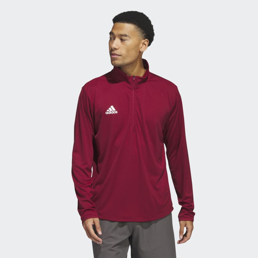 adidas Under the Lights Long Sleeve 1/4 Zip Knit Top - Red | Men's  Lifestyle | adidas US