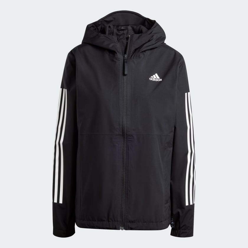 Giacche Essentials 3 Stripes RAIN.RDY Nero IV9263 01 laydown