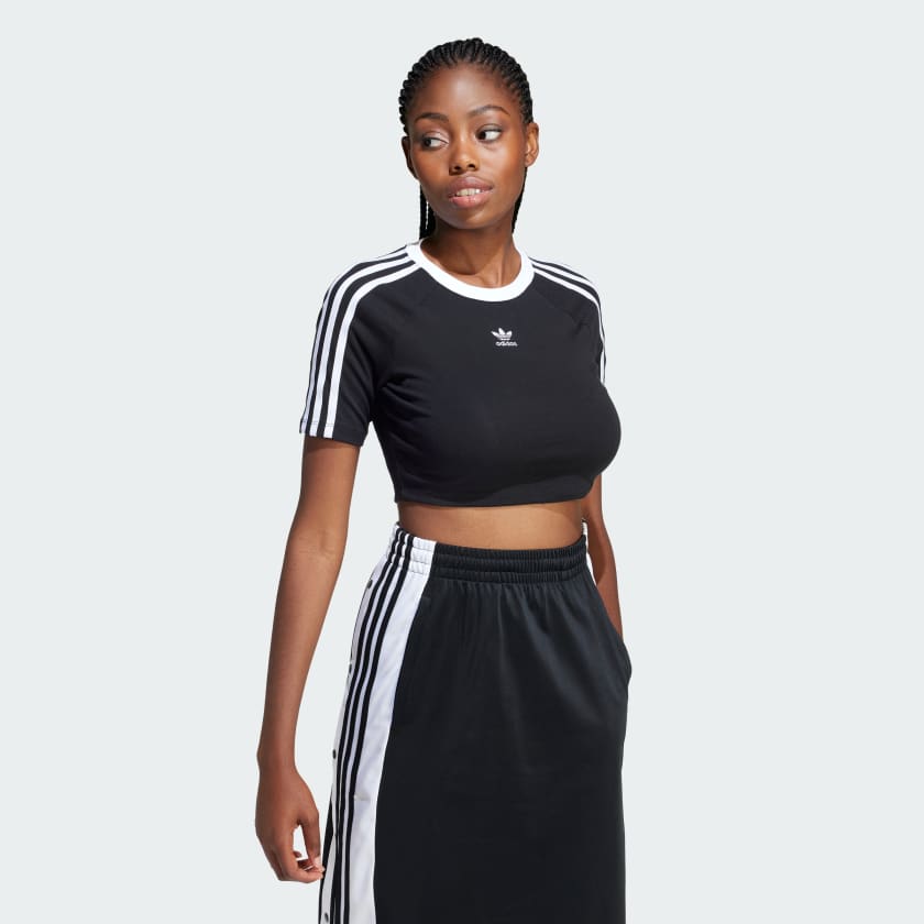 adidas 3-Stripes Baby Tee - Black | Women's Lifestyle | adidas US