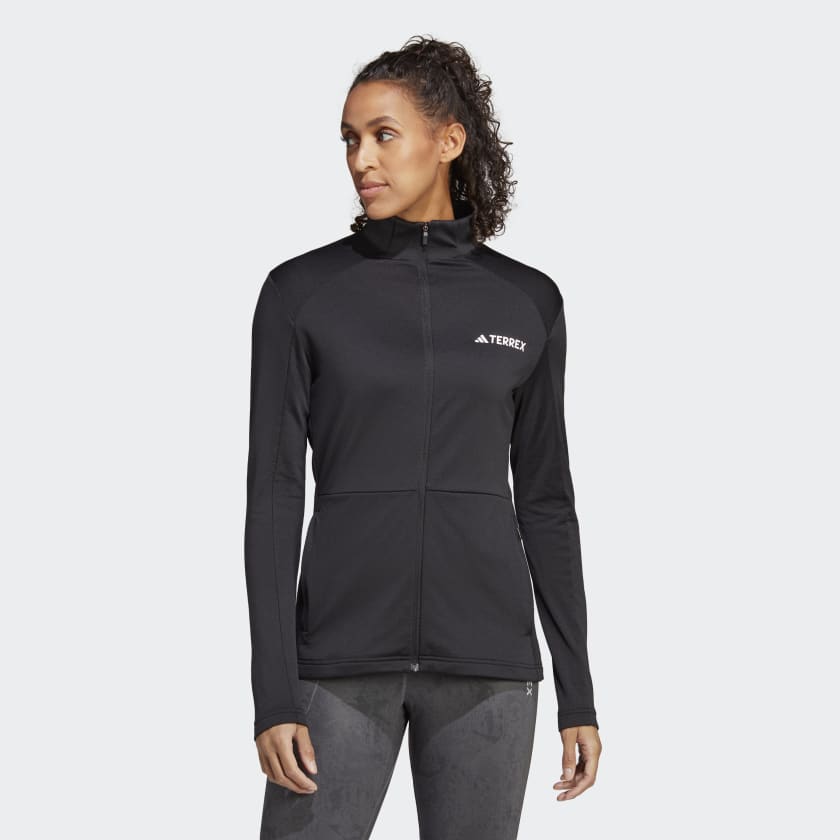 adidas TERREX Multi Full-Zip Fleece Women\'s Hiking adidas US Jacket Black | | 