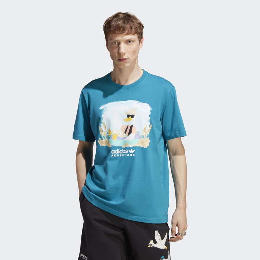 Adidas Adventure Graphic T-Shirt - Turquoise | Adidas Uk
