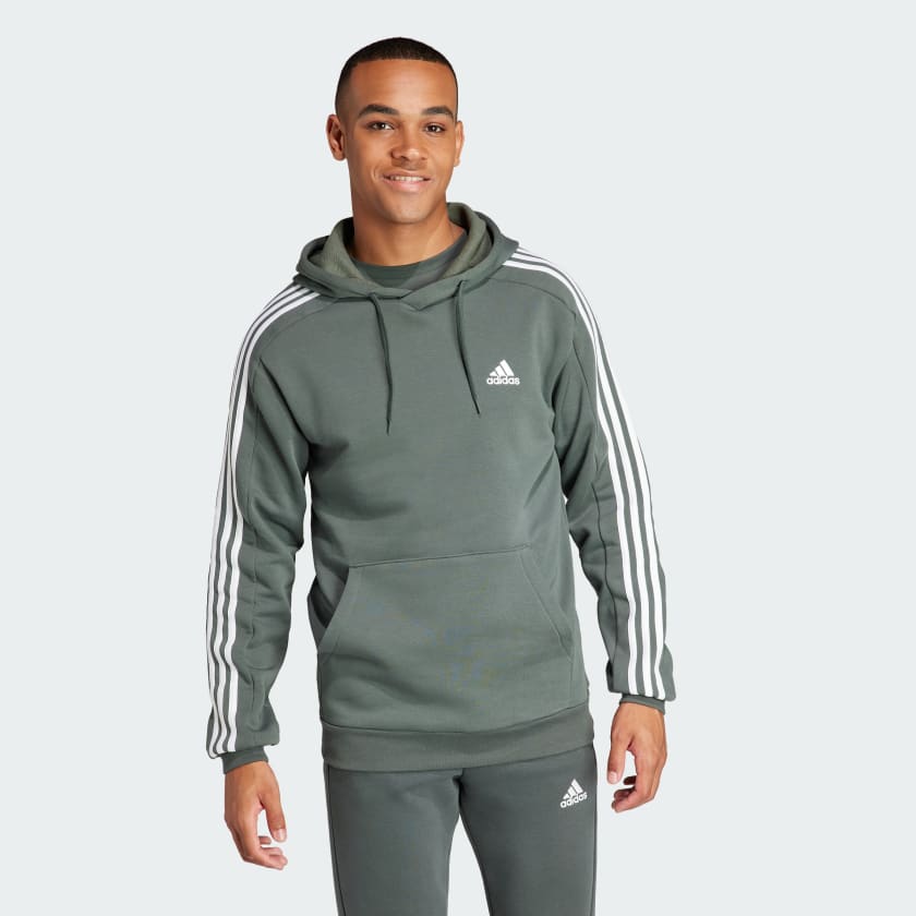adidas Essentials Fleece 3 Stripes Hoodie Grey adidas Deutschland