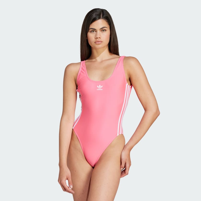 Gorro de piscina de niña ADIDAS INFINITEX rosa y blanco M66935