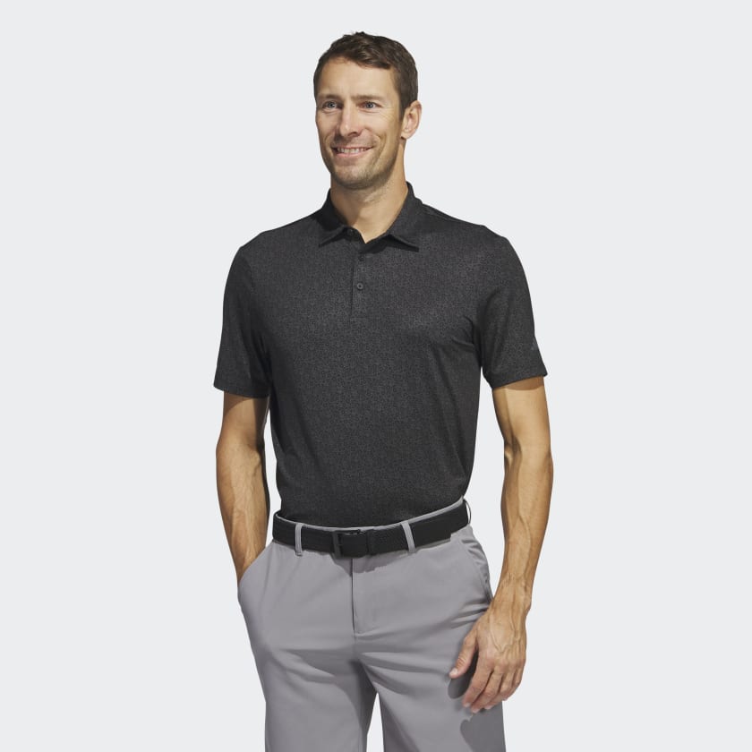 adidas Ultimate365 Allover Print Golf Polo Shirt - Black | adidas New ...