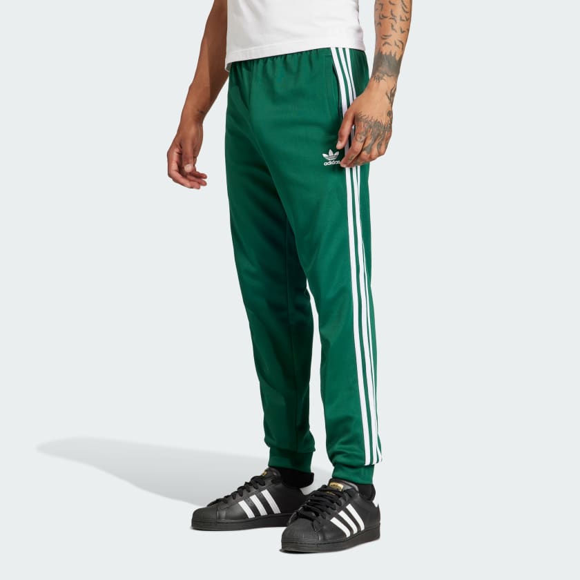 美品◎adidasアディダス ナイロンジョガーパンツ ジャージ 緑