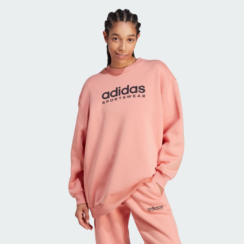 adidas ALL SZN Fleece Graphic Sweatshirt - Red | Women's Lifestyle ...
