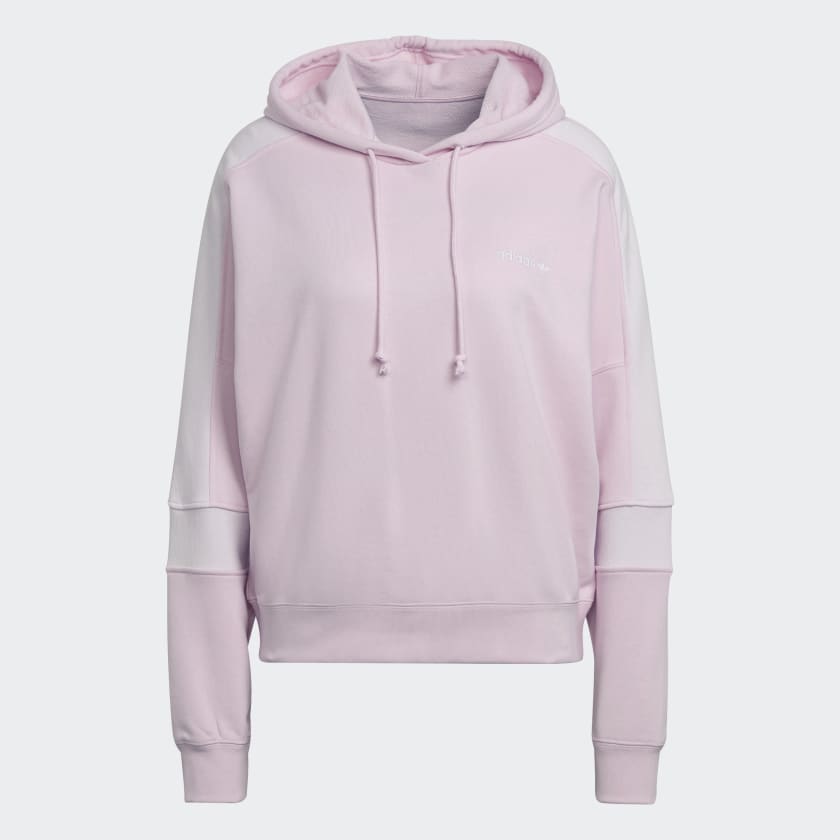 Adidas crop top hoodie pink deals