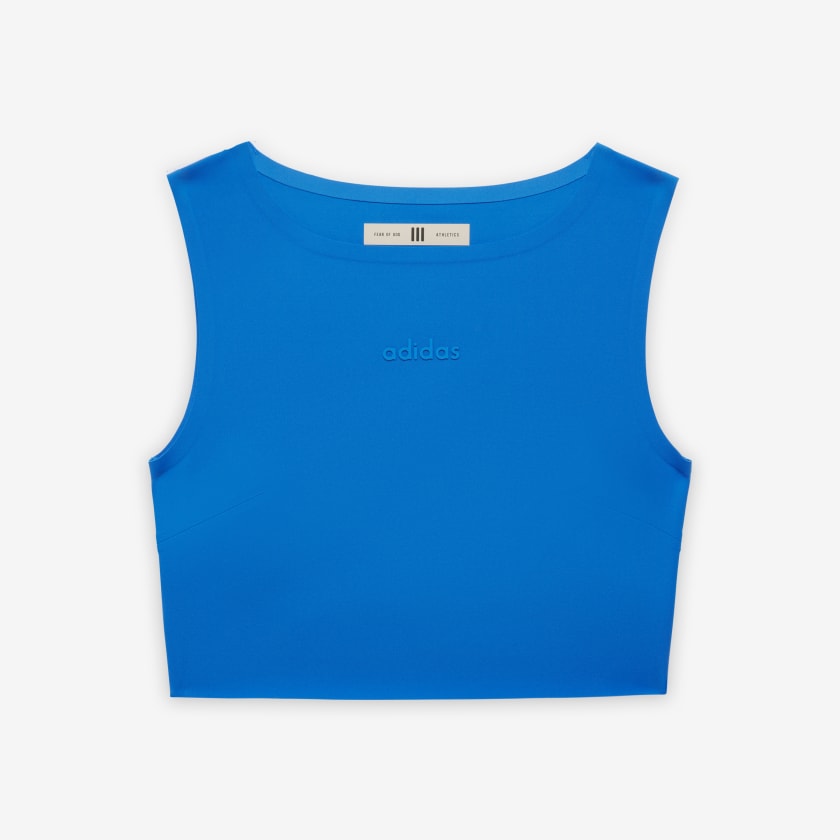 Adidas crop top blue store