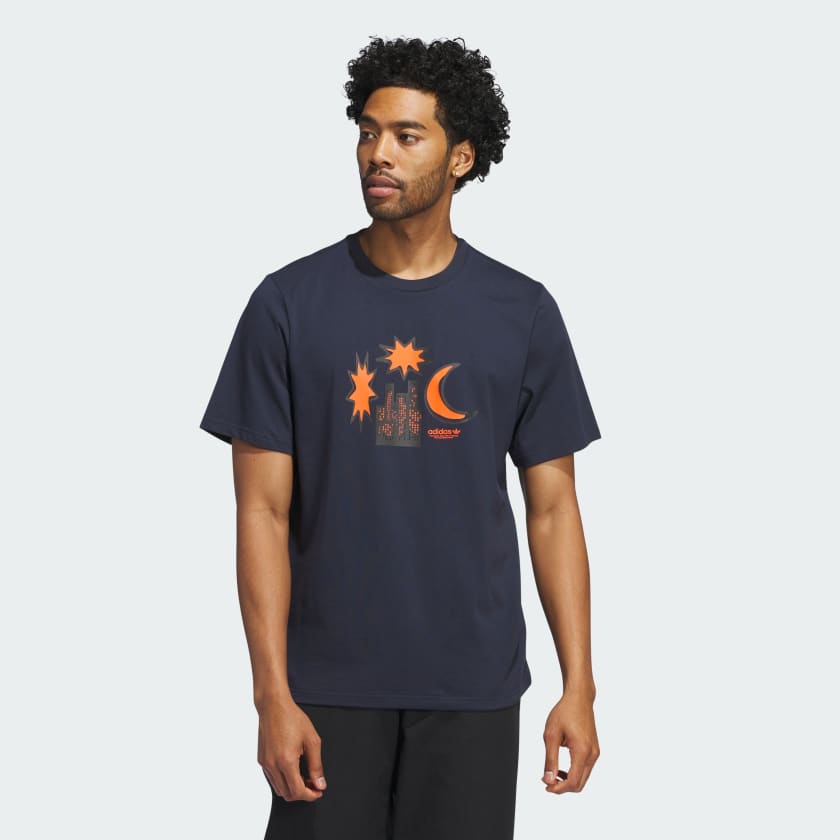adidas Playera Skateboarding Skyline Azul adidas Mexico