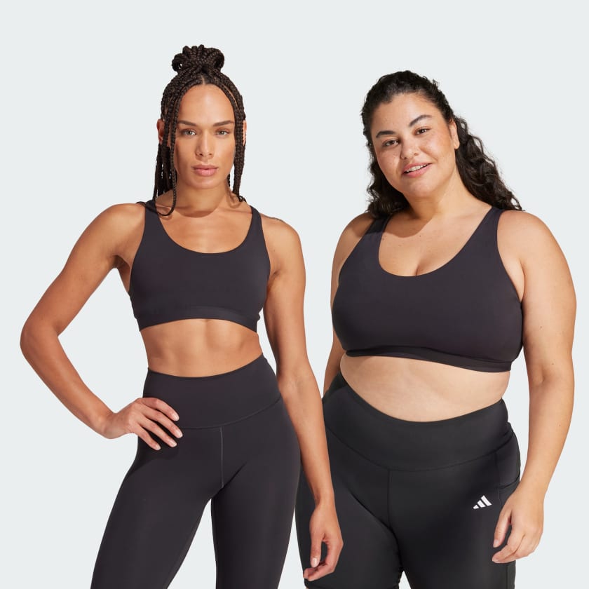 Ivy Park Mid Support Bra Top In Black