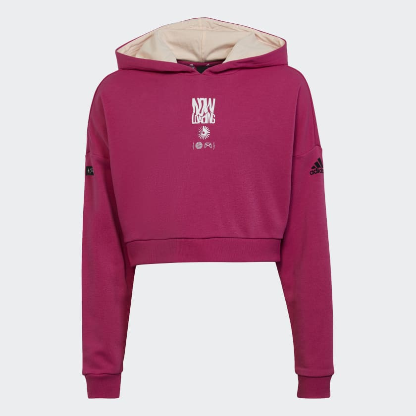 Felpa con cappuccio ARKD3 Crop Rosa adidas adidas Italia
