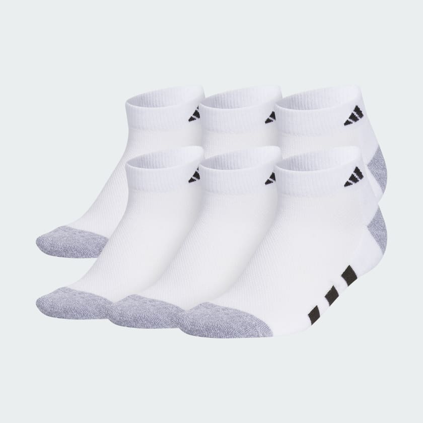 adidas Athletic Cushioned 6 Pack Low Cut Socks Kids White Free Shipping with adiClub adidas US