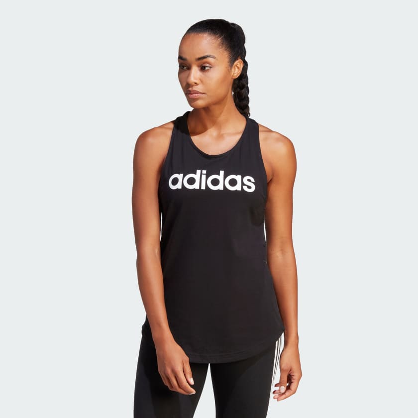 Black adidas adidas Women\'s Top - Training Logo Loose | Essentials US | Tank