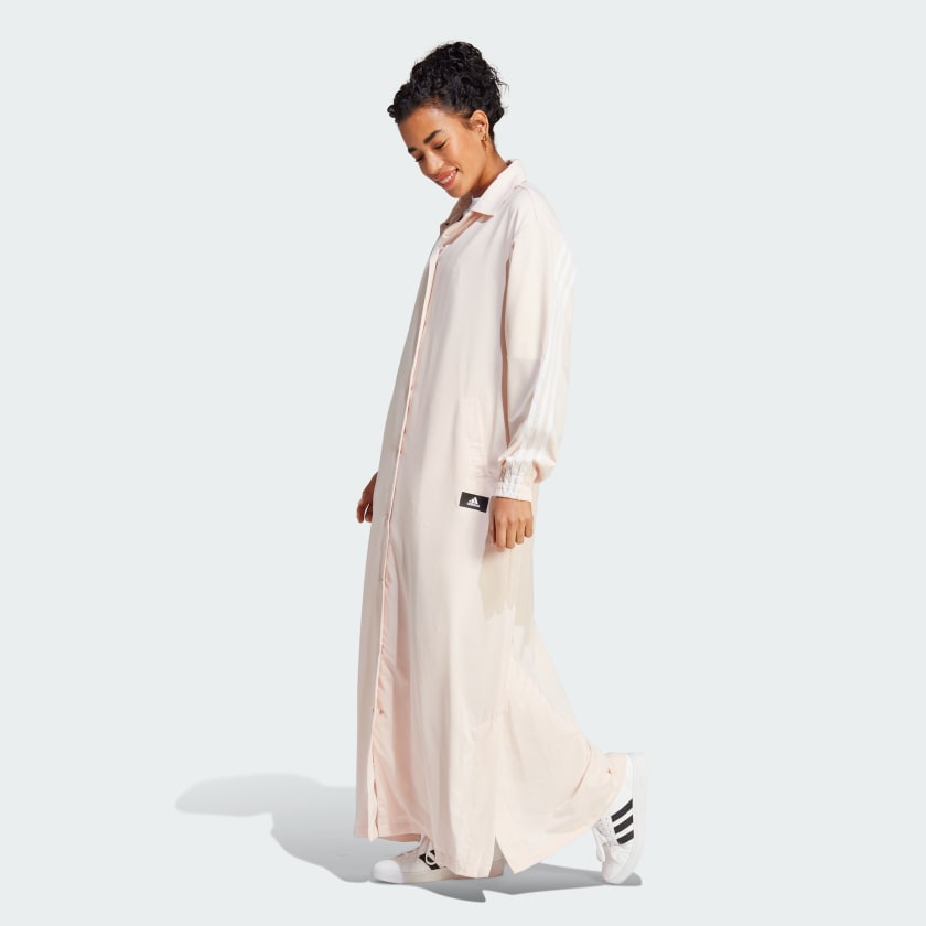 adidas Future Icons 3 Stripes Extra Long Cover Up Pink adidas Ireland