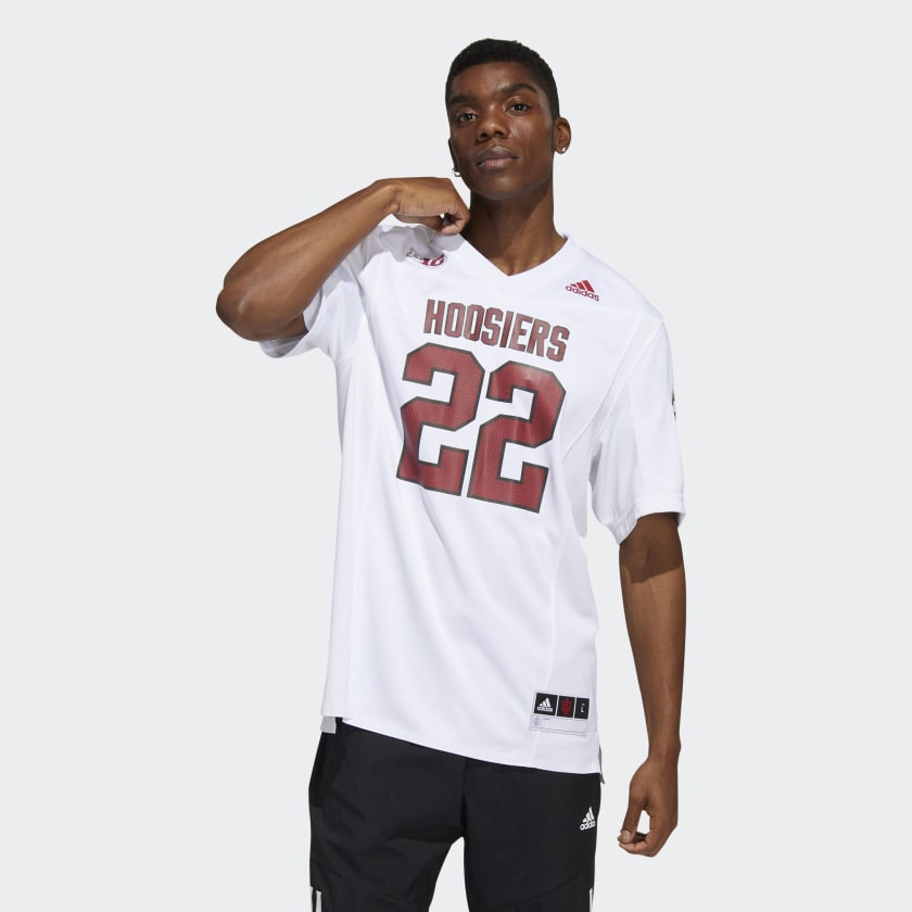 Men's Adidas #22 White Indiana Hoosiers 90s Away Premier Strategy Jersey