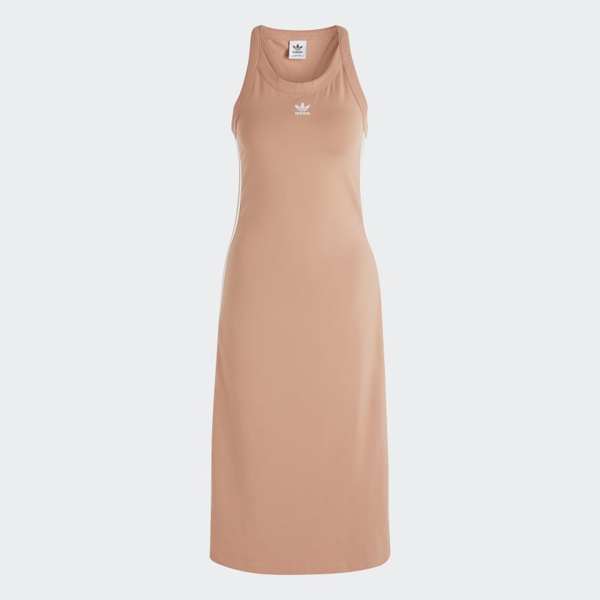 adidas Adicolor Classics 3 Stripes Long Tank Dress Brown Free Shipping with adiClub adidas Canada