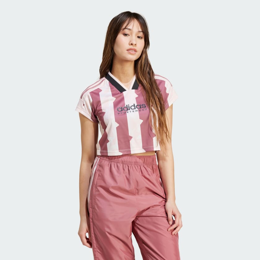 adidas Tiro Cut 3 Stripes Print Baby Tee Pink adidas Thailand