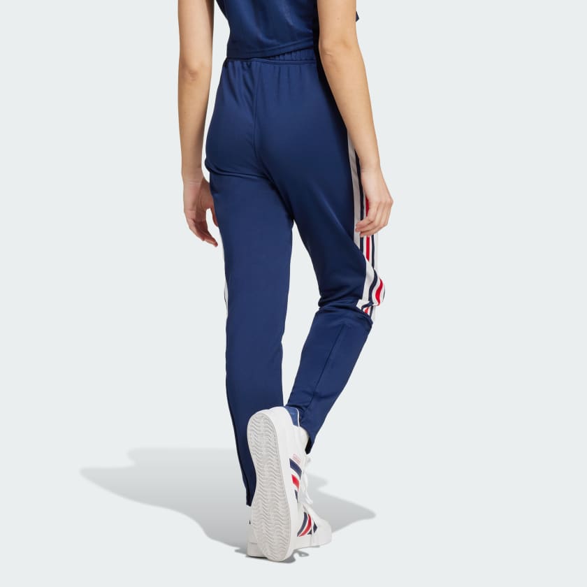 Adidas originals three stripe track pant in blue store