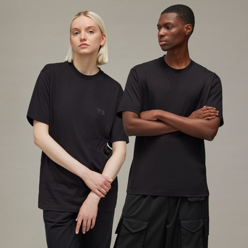 Y 3 M Crewneck Logo Tee Black
