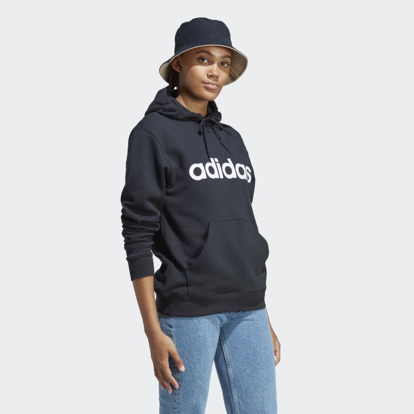 Hoodie Essentials Linear Nero IC4426 25 model