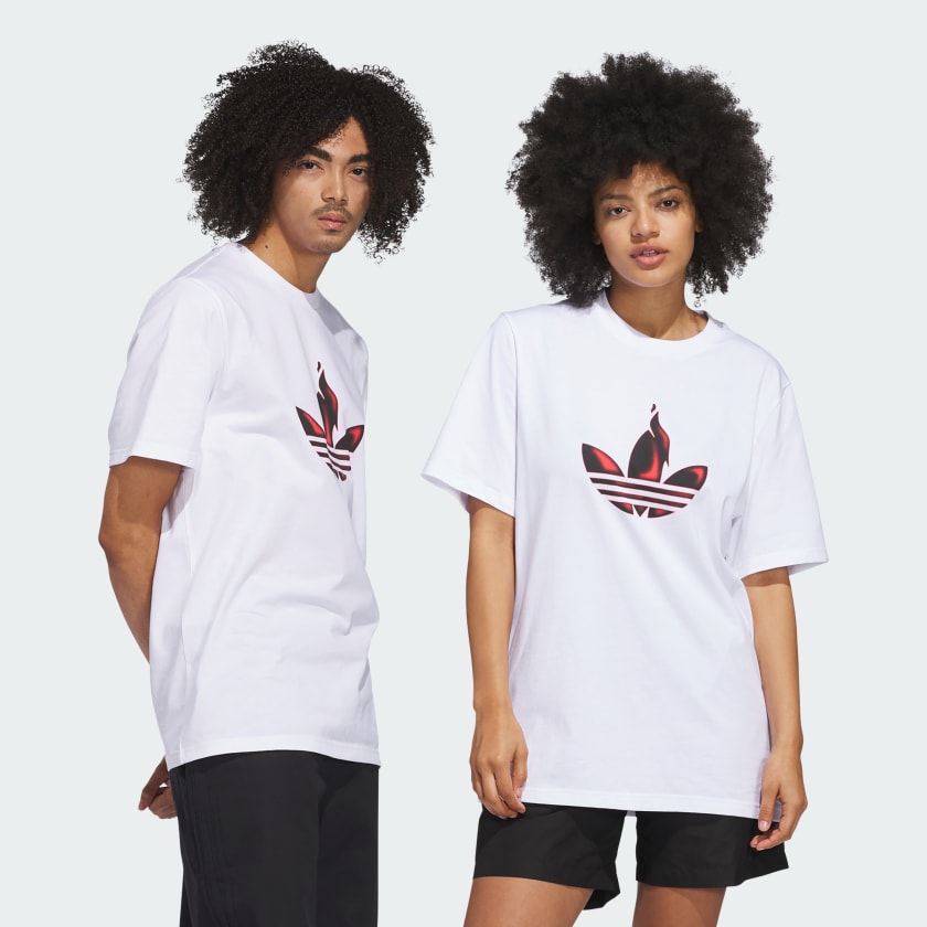 adidas Trefoil Torch Tee (Gender Neutral) - White | Free