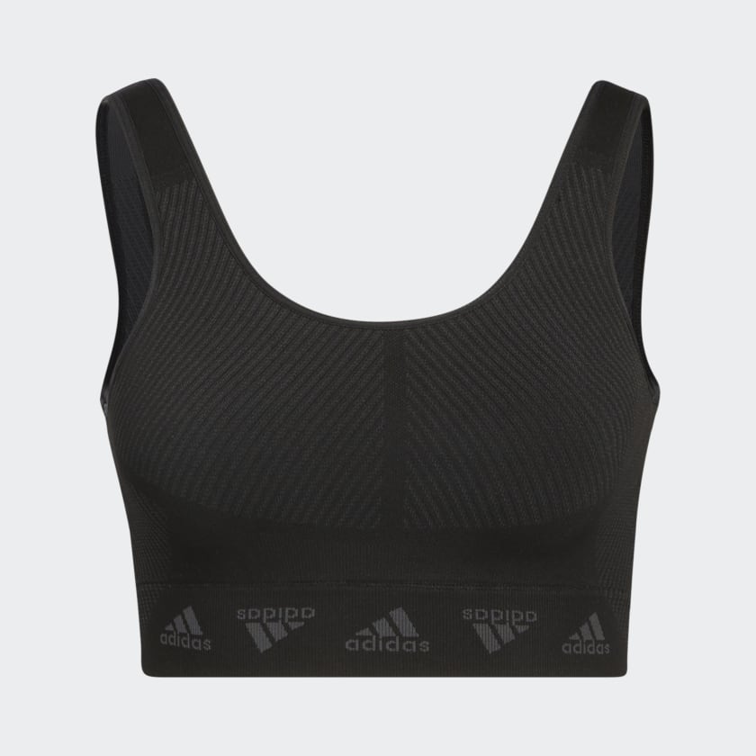 Buy Adidas Grey Non Wired Padded AEROKNIT B Sports Bra for Women Online @  Tata CLiQ