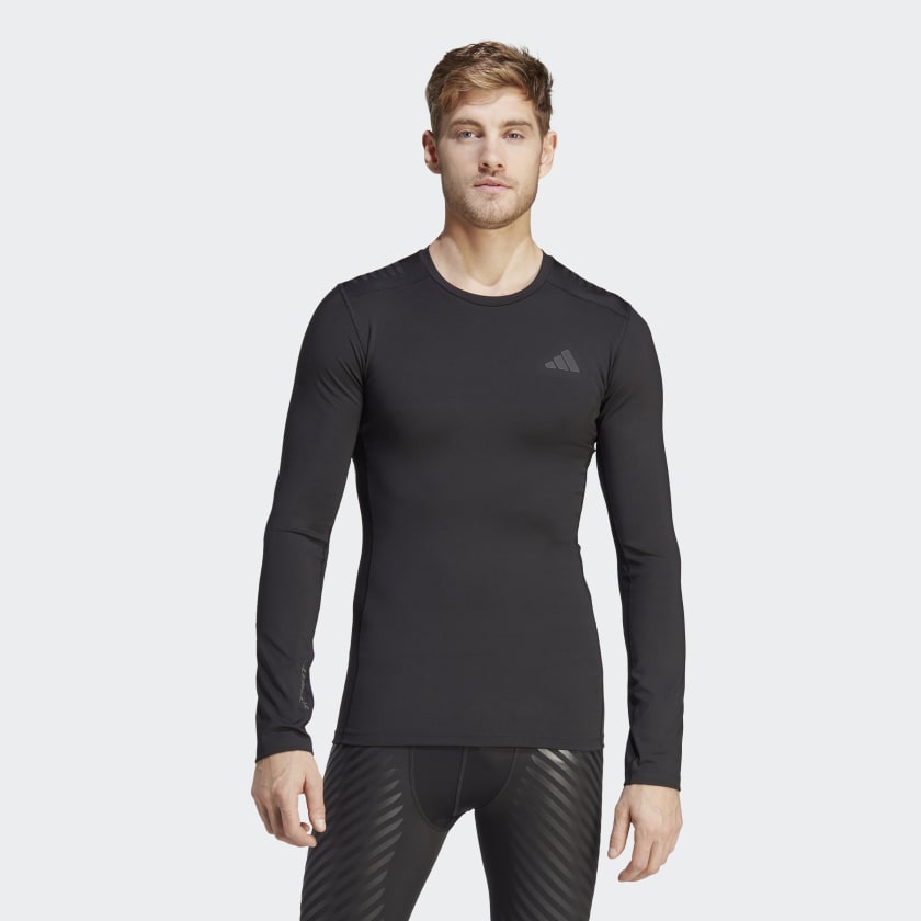 Buy Adidas Techfit Compression Long Sleeve Tee In Black