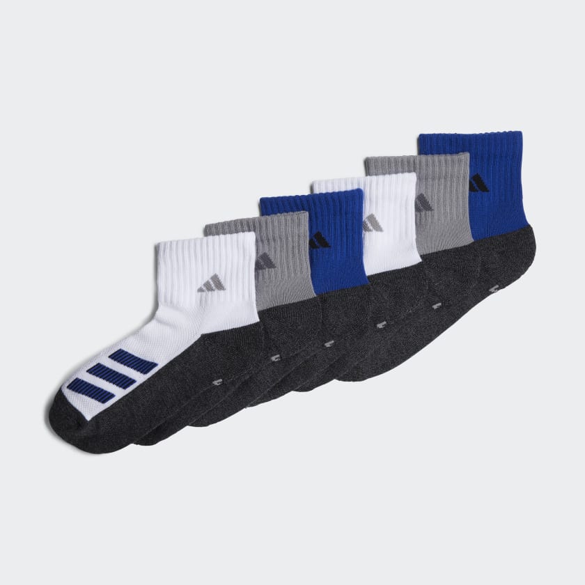 adidas Cushioned Angle Stripe Kids' 6-Pack Crew Sock