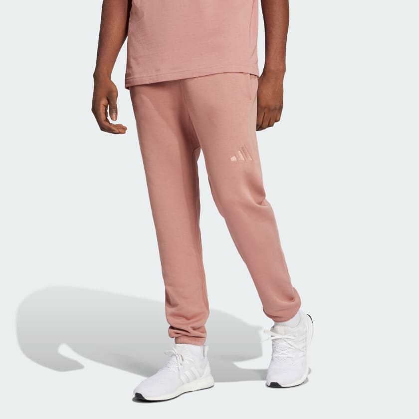 adidas ALL SZN Fleece Regular Tapered Pants - Pink | Free