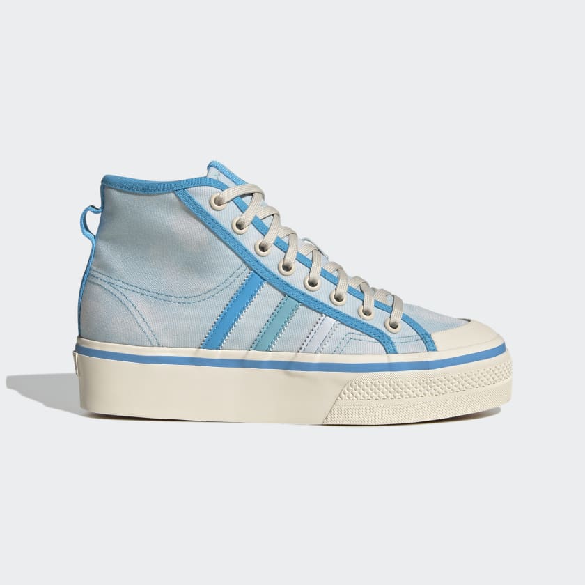 adidas Nizza Platform Mid Shoes - Blue | Women's Lifestyle | adidas US