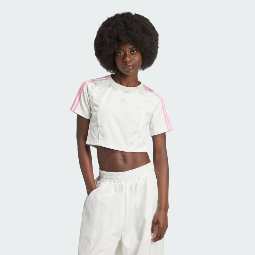 Camiseta Baby Look Branco adidas adidas Brasil
