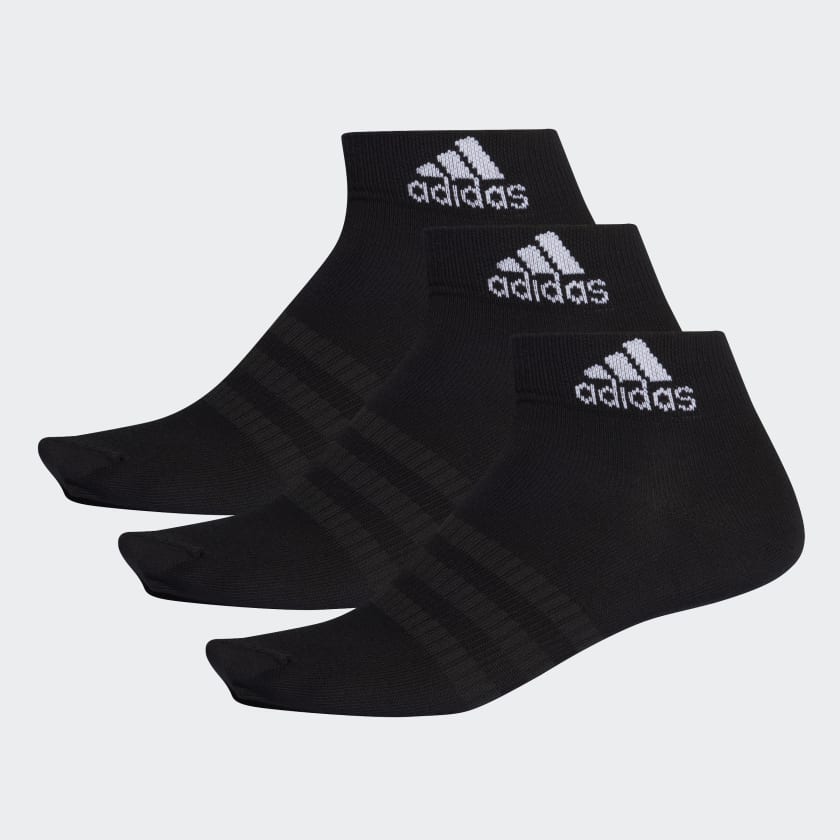 adidas Ankle Socks (3 Pairs) in Black | adidas UK