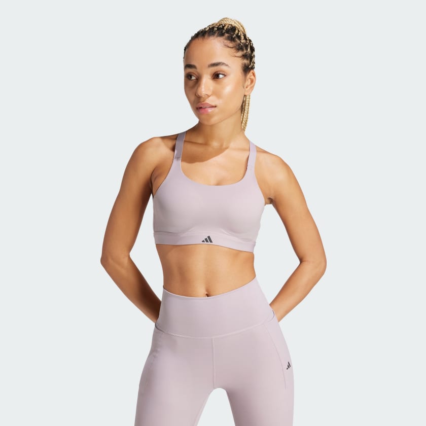 UNDER ARMOUR Intimates Pink Low-Impact Striped Everyday Sports Bra Size: SM