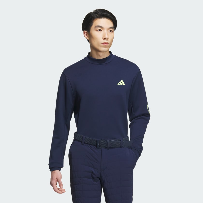 アディダス AEROREADY アスレチック モックネック長袖シャツ - ブルー | アディダス ジャパン