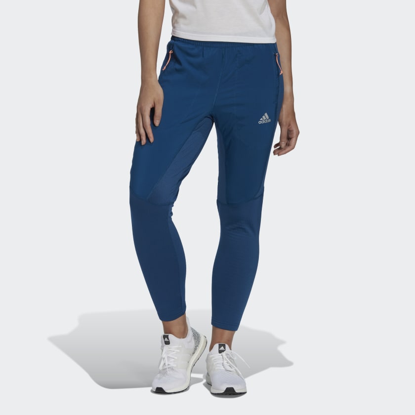 adidas Fleece Running Pants Blue | Women's Running | adidas