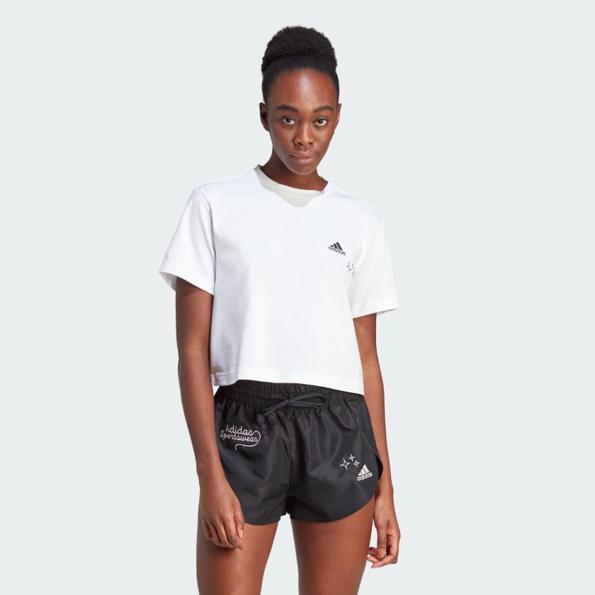 Adidas crop tee sales