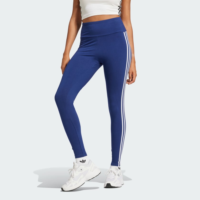 Adidas adibreak midnight blue e amp; burgundy striped 3 stripe leggings hot sale
