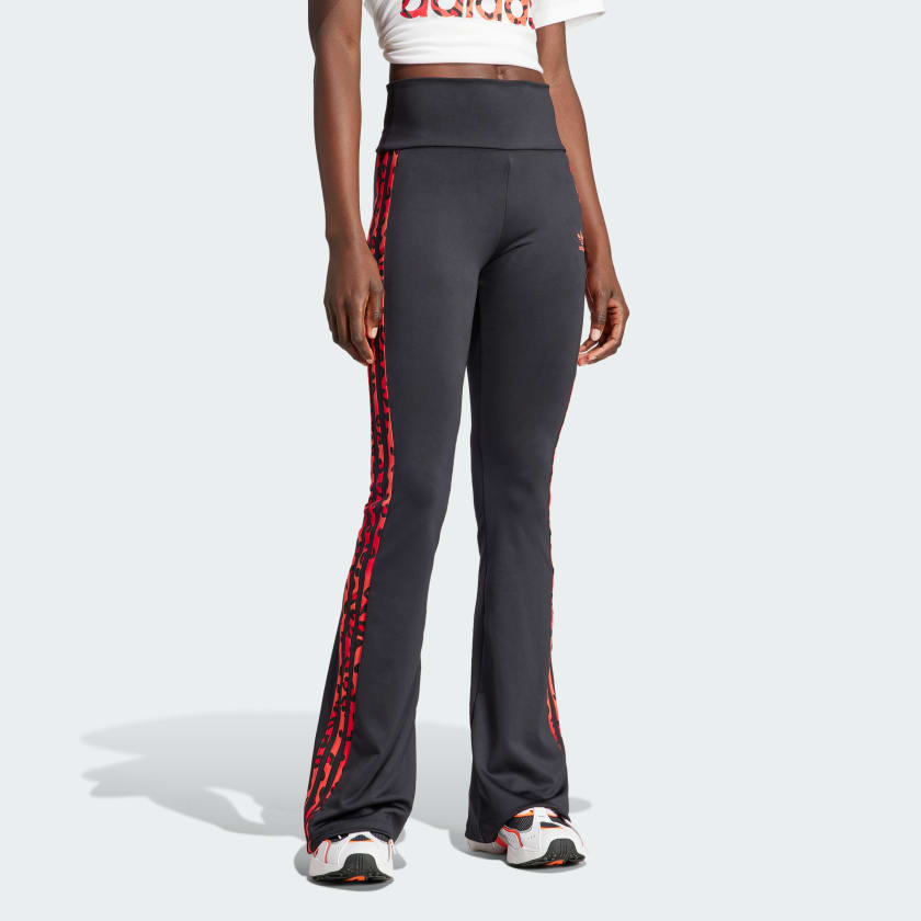 adidas Originals Leopard Luxe 3-Stripes Infill Flared Leggings - Black |  Women's Lifestyle | adidas US