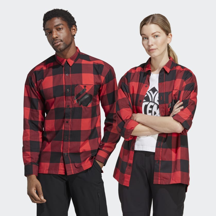 adidas Five Ten Brand of the Brave Flannel Shirt (Gender Neutral) - Red | adidas Canada