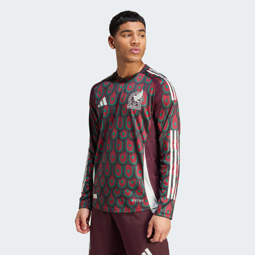 adidas Mexico 24 Long Sleeve Home Authentic Jersey - Multicolor | Men's ...