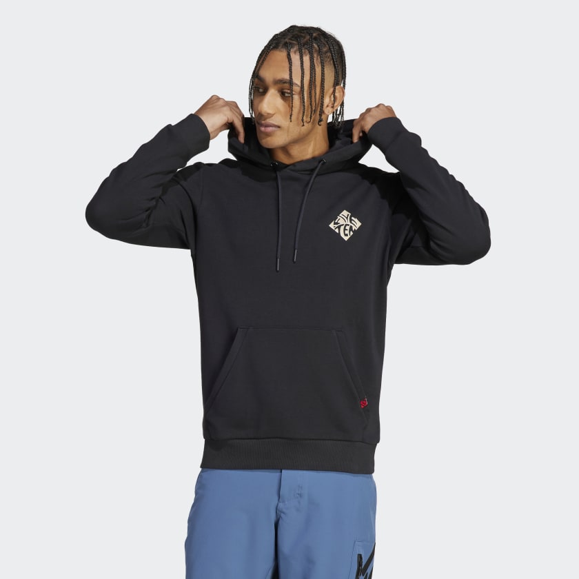Homme Adidas Sweat-shirt à capuche Linear Graphic Black/Grey Five