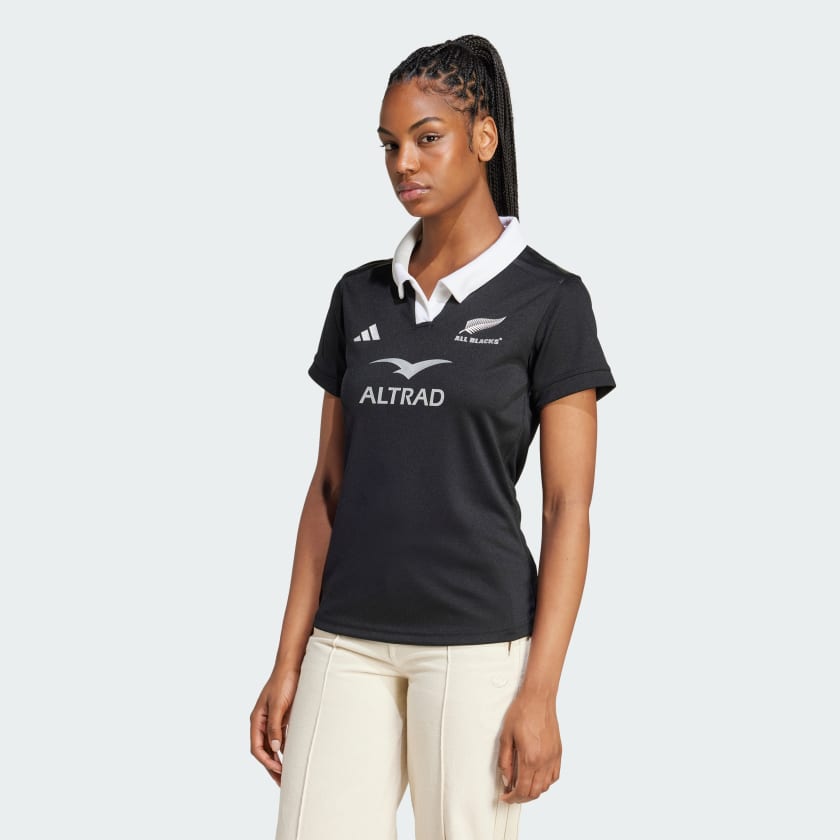 adidas All Blacks Rugby AEROREADY Short Sleeve Jersey Black adidas UK