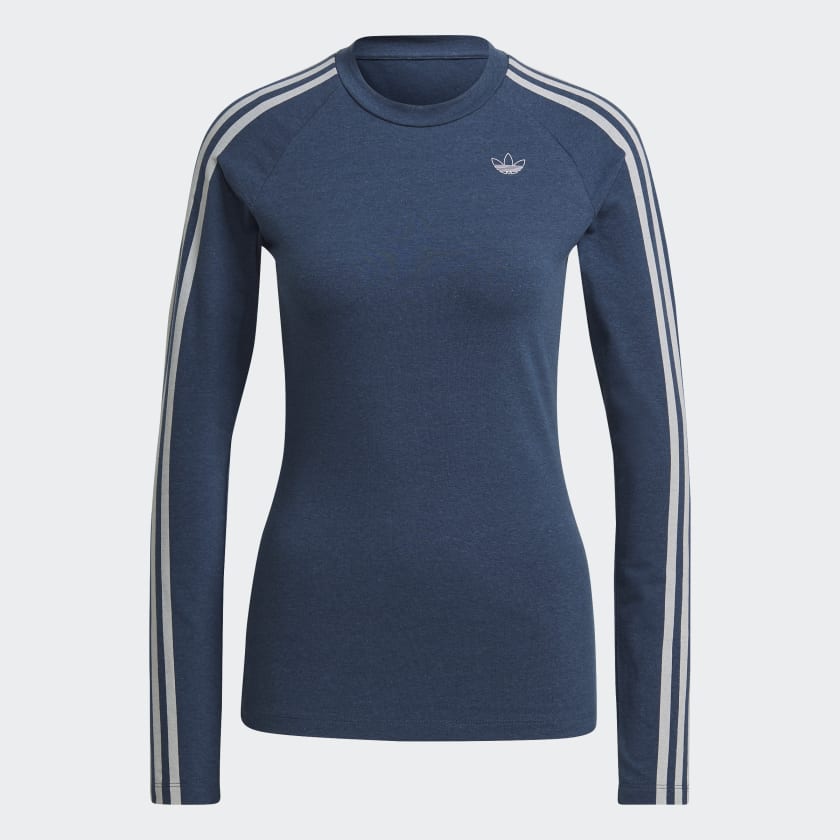 Adidas navy long sleeve shirt store
